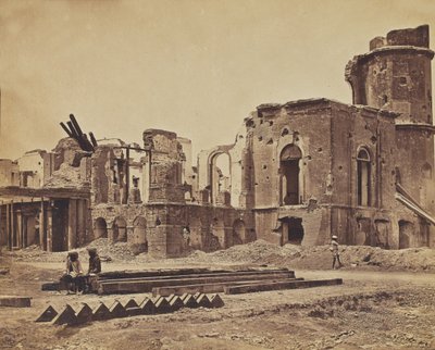 Vernield paleis, ca. 1858 (sepia foto) door English Photographer